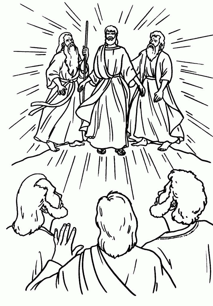  La Transfiguración   / Dibujo para colorear – caminocatolico