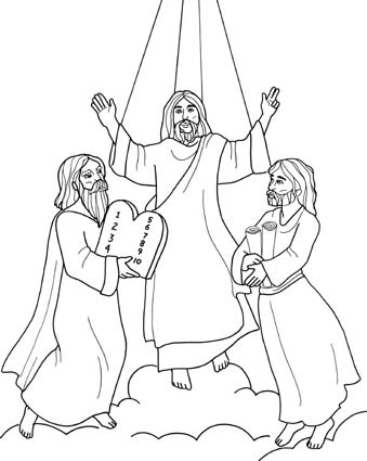  La Transfiguración   / Dibujo para colorear – caminocatolico