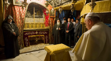 Visita del Papa Francisco a la Gruta de la Natividad