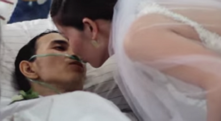 El emocionante vídeo de la boda de Rowden, enfermo terminal, y su novia Leizel