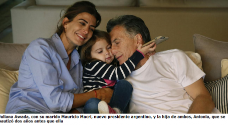 Juliana Awada, Primera Dama Argentina: “Me bauticé en 2014. Mi padre era musulmán y decía hay un Dios para todos. Dialoguen con él”