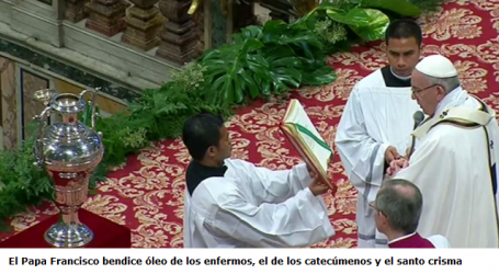 Papa Francisco en la Misa Crismal: «Jesús nos convierte de pobres y ciegos a ministros de misericordia y consolación»