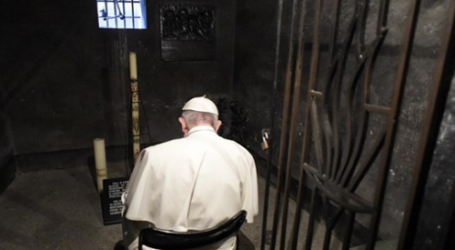 Vídeo del Papa Francisco orando en la “celda del hambre” de Auschwitz donde murió San Maximiliano Kolbe