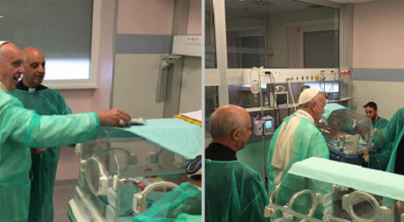 El Papa visita bebés enfermos y pacientes terminales para señalar la importancia y dignidad de toda vida, desde su primer instante hasta su final natural