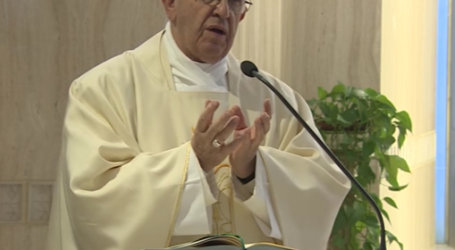 Papa Francisco / En homilía en Santa Marta 13-6-17: «El testimonio cristiano es sal y luz para que las personas no se corrompan»