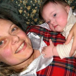María Stella con Emanuele (Emy) al poco de nacer.