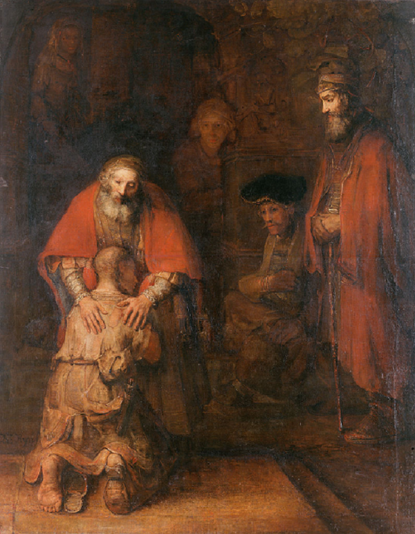 El retorno del hijo pródigo de Rembrandt.