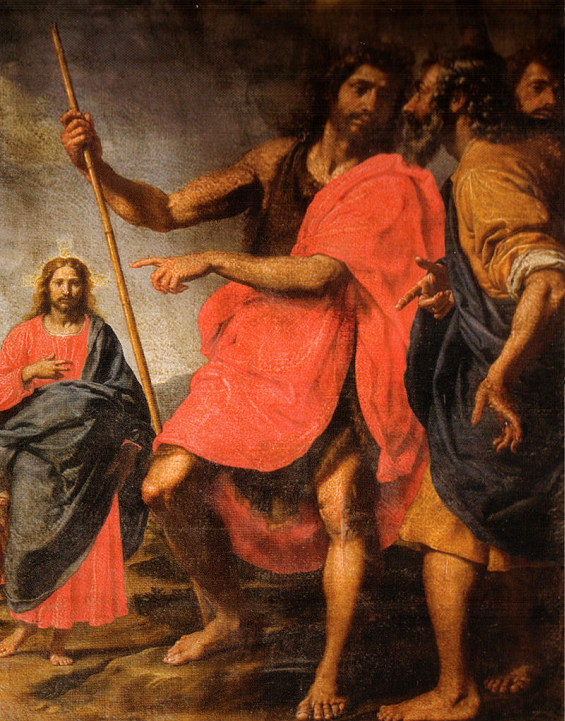 San Juan muestra a San Andrés a Cristo, pintura de Ottavio Vannini