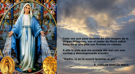 Veo el poder de María sobre Satanás al que pisa con firmeza su cabeza / Por P. Carlos García Malo