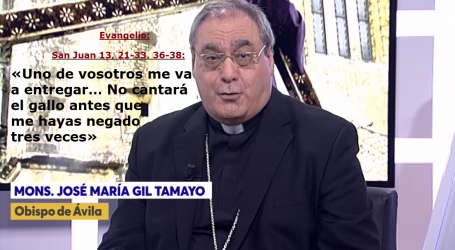 Palabra de Vida 16/4/19: «Uno de vosotros me va a entregar» / Por Mons. José María Gil Tamayo, obispo de Ávila