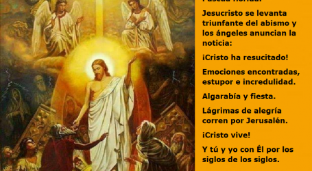 Jesucristo se levanta triunfante del abismo y los ángeles anuncian la noticia: ¡Cristo ha resucitado! / Por P. Carlos García Malo