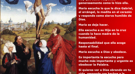 La Virgen María es maestra de la fe, escucha a Dios y obedece / Por P. Carlos García Malo