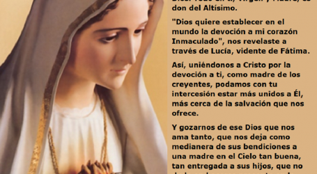 Corazón de María, Inmaculado corazón. Todo en ti, Virgen y Madre, es don del Altísimo / Por P. Carlos García Malo