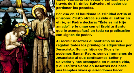 Al recibir nosotros el bautismo se nos regalan todos los privilegios adquiridos por Jesucristo / Por P. Carlos García Malo