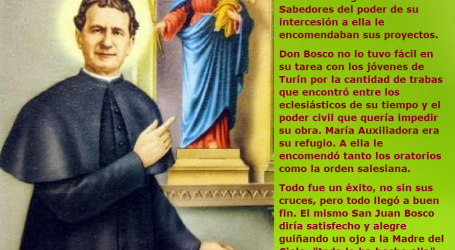 «Confía en María Auxiliadora y verás lo que son los milagros», decía San Juan Bosco / Por P. Carlos García Malo