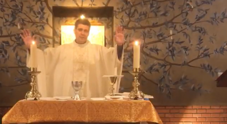 Santa Misa y adoración de acción de gracias en el 25 aniversario de la ordenación sacerdotal del P. Fernando Simón Rueda, en la Parroquia San Juan Crisóstomo de Madrid, 6-5-2020