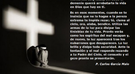 Ante la tentación y el mal responde rezando a tu Padre del Cielo / Por P. Carlos García Malo