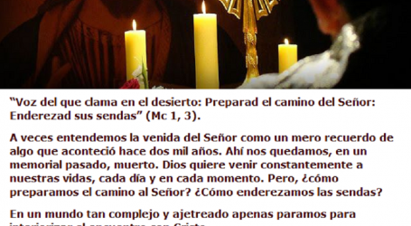Prepara el camino al Señor, dedícale un rato cada día a acondicionar tu corazón / Por P. Carlos García Malo