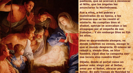 Como los pastores de Belén embelésate contemplando al Niño Jesús / Por P. Carlos García Malo