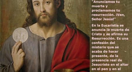 En la Eucaristía se anuncia la muerte de Cristo y se afirma su Resurrección / Por P. Carlos García Malo