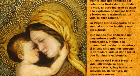 La Virgen María engendró en su seno al autor de la vida y nos dio a Jesús / Por P. Carlos García Malo