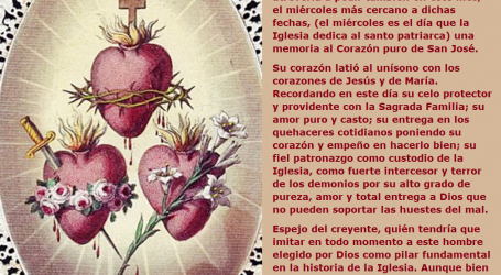 El Corazón puro de San José latió al unísono con los corazones de Jesús y de María / Por P. Carlos García Malo