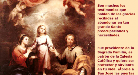 ¡Ábrele a San José las puertas de tu vida, pide su intercesión constante y déjale a él hacer! / Por P. Carlos García Malo