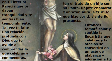 Déjate enamorar y abrazar, mira la Cruz, lo que hizo por ti Jesús, siente Su presencia / Por P. Carlos García Malo