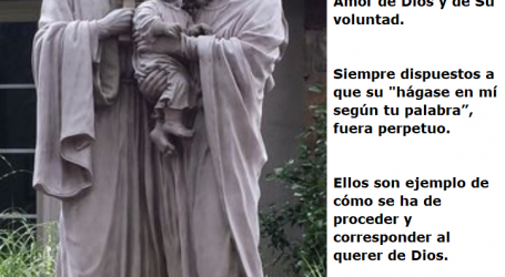 La Virgen y San José, ejemplo de cómo se ha de proceder y corresponder al querer de Dios / Por P. Carlos García Malo