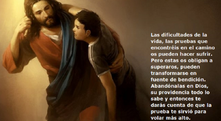 Las dificultades de la vida abandónalas en Dios, su providencia todo lo sabe / Por P. Carlos García Malo