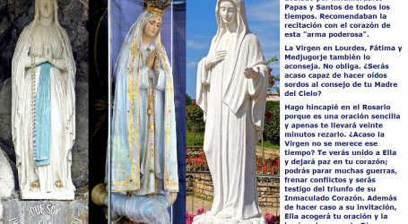 Con el rezo del Rosario, la Virgen acogerá tu oración y la hará poderosa ante Dios / Por P. Carlos García Malo