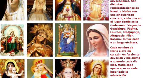 Venerar a la Virgen María en cada una de sus advocaciones, cada una en el lugar donde se la rinde amor / Por P. Carlos García Malo
