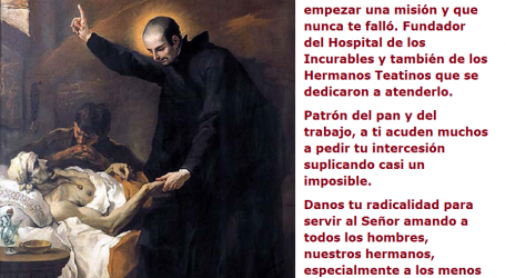 San Cayetano, sacerdote de Iglesia de Cristo, pobre para servir a los pobres, ruega por nosotros / Por P. Carlos García Malo