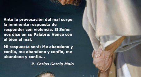 El Señor nos dice en su Palabra: Vence con el bien al mal / Por P. Carlos García Malo