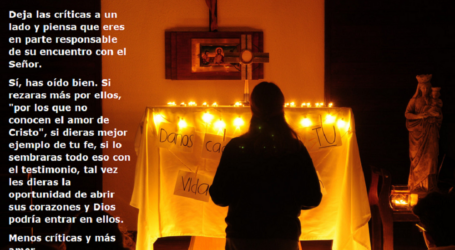Ama y reza por los que no conocen el amor de Cristo / Por P. Carlos García Malo