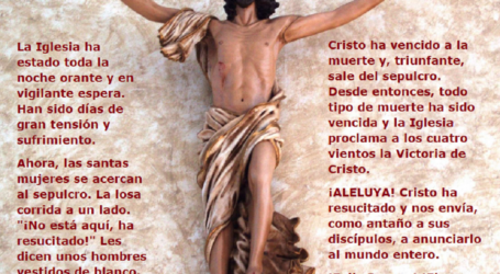 ¡ALELUYA! Cristo ha resucitado y nos envía a anunciarlo al mundo entero / Por P. Carlos García Malo