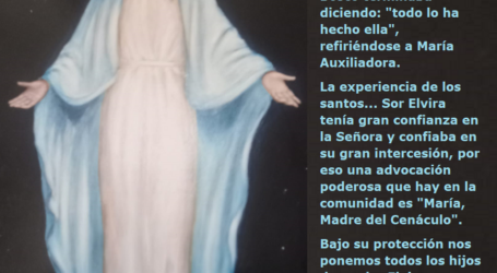 Confiando en la Madre del Cielo, «María, Madre del Cenáculo», camino seguro para llegar a Jesús / Por P. Carlos García Malo