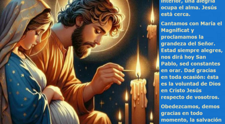 Encendemos la tercera vela de Adviento, Jesús está cerca, cantamos con María el Magníficat / Por P. Carlos García Malo