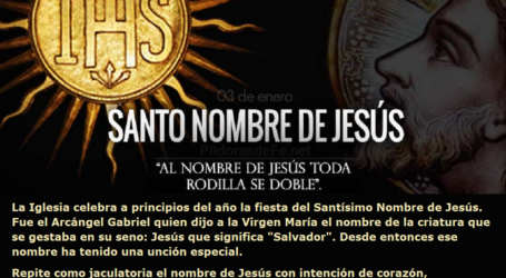 Repite como jaculatoria el nombre de Jesús con intención de corazón, no te canses de decirlo / Por P. Carlos García Malo
