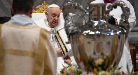 Santa Misa Crismal del Jueves Santo, presidida por el Papa Francisco,  28-3-2024